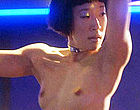 Sandra Oh stripping topless in thong videos