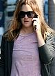 Drew Barrymore talking by mobile phone pics