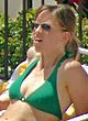 Hilary Swank paparazzi green bikini shots pics