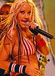Christina Aguilera very sexy performance on stage pics
