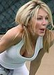 Heather Locklear playing tennis on a court pics