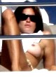 Cindy Crawford naked pics - exposed breasts on a yacht