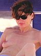 Geena Davis topless & lacy lingerie shots pics