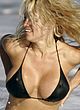 Pamela Anderson big boobs in black bikini pics