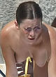 Anna Friel naked pics - tanning topless on a beach
