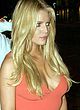Jessica Simpson cleavage in tight pink dress pics