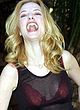 Heather Graham red bra under transparent top pics