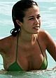 Giorgia Palmas in sexy green bikini beach pix pics