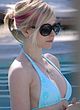 Avril Lavigne paparazzi blue bikini photos pics