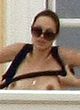 Angelina Jolie naked pics - caught topless on the terrase