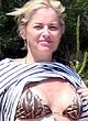 Sharon Stone upskirt & bikini photos pics