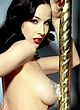 Dita Von Teese stripping topless in thong pics