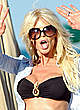 Victoria Silvstedt in bikini shows her long legs pics