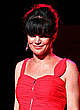 Pauley Perrette at red dress fashion show pics