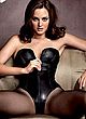 Leighton Meester posing in leather lingerie pics