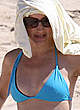 Kristin Davis caught in bikini on the beach pics