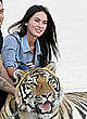 Megan Fox with tiger in desert photosoot pics