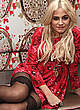 Pixie Lott in stockings and red dress pics