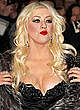 Christina Aguilera deep cleavage in black dress pics