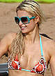 Paris Hilton caught in bikini on the beach pics
