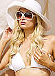 Paris Hilton sexy in bikini paparazzi shots pics