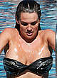 Danielle Lloyd caught in bikini at the pool pics