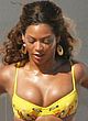 Beyonce Knowles shows deep cleavage in bikini pics