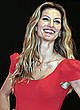 Gisele Bundchen in red dress at fashion show pics
