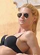 Michelle Hunziker naked pics - caught in lingerie on a beach