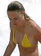 Kate Bosworth in yellow bikini on the beach pics