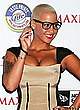 Amber Rose shows cleavage and legs pics