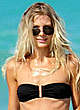 Sarah Brandner naked pics - in black bikini on the beach
