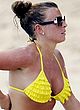 Coleen Rooney busty in sexy yellow bikini pics