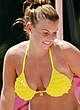 Coleen Rooney in yellow bikini on the beach pics