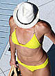 Cameron Diaz relaxing in yellow bikini pics