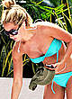 Ashley Tisdale sunbathing in blue bikini pics