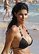 Micaela Schafer in black bikini on the beach pics