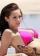 Jessica Jane Clement relaxes in pink bikini pics
