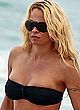Pamela Anderson paparazzi black bikini shots pics
