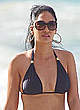 Kimora Lee Simmons in black bikini on the beach pics