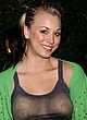 Kaley Cuoco caught without her bra pics