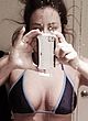 Aubrey O'Day wearing a bikini in her bath pics