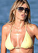 Rita Rusic in yellow bikini on the beach pics