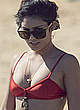 Vanessa Hudgens in red bikini on the beach pics