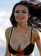 Tila Tequila deep cleavage in black bikini pics