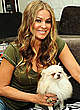Carmen Electra posing in home with doggies pics