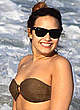 Demi Lovato sexy in brown bikini candids pics