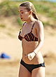 Ashley Olsen on a beach in sexy wet bikini pics