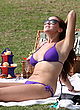 Imogen Thomas tanning in bikini at the park pics