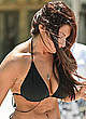 Deena Nicole Cortese in black bikini on the beach pics